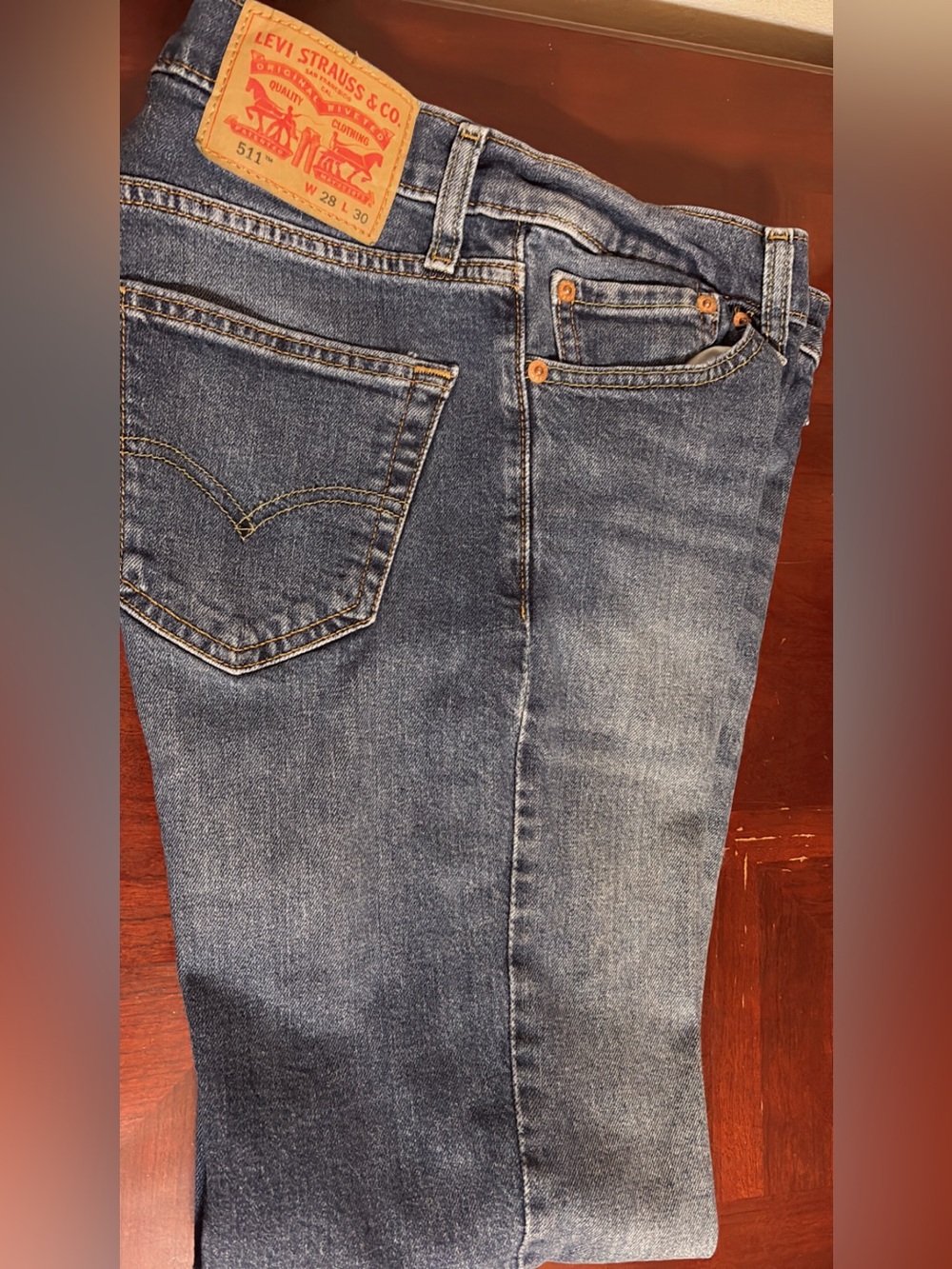 Levi's Men's Slim Straight Jeans - Faded Blue Denim